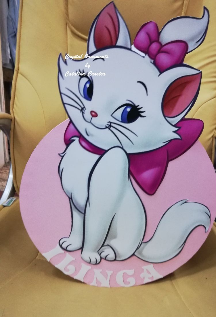 Cutie de dar botez Pisica marie/ casuta de bani