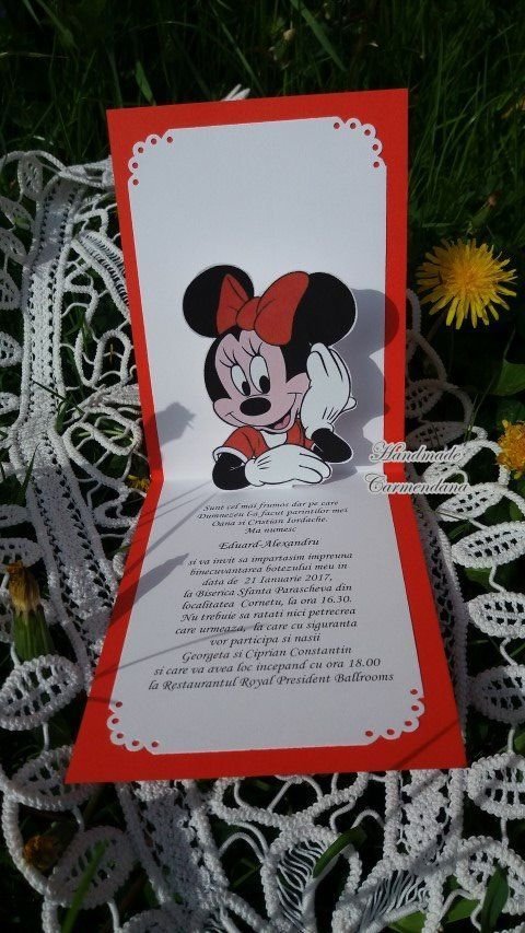 Invitatii 3D Minnie Mouse