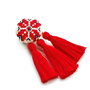 Brosa cu ciucuri si broderie manuala romaneasca cod BC6712