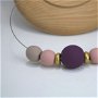 Colier Double Wear-Wear it 2 Ways! Colectia SISTER&SOUL/violet, roz cenusa, auriu