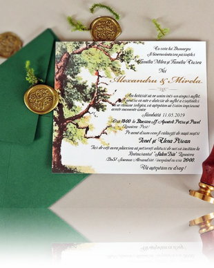 Invitatia nunta "Forest"