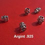 Tub cu model Fleur de lys din argint .925 aprox 7x6 mm