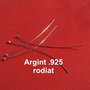 Ace  cu bila din argint .925 rodiat lungi de aprox 5 cm