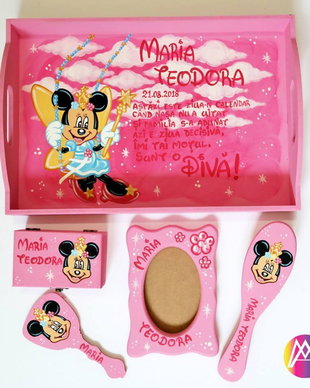 Set Mot Minnie Mouse pictat manual
