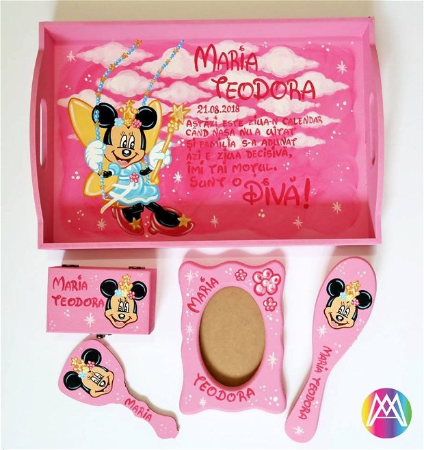 Set Mot Minnie Mouse pictat manual