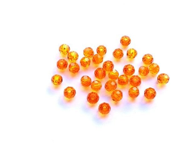 LMS422 - margele sticla portocalii fatetate