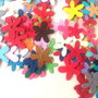 Set flori multicolore, decupate din carton