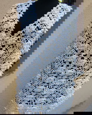 REZERVATA-Vesta crosetata de bumbac