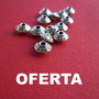 Distantier biconic cu spirale argintiu aprox 8x5 mm