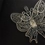 Pandantiv fluture (7x6,8cm), filigranat, nuanță argint antic