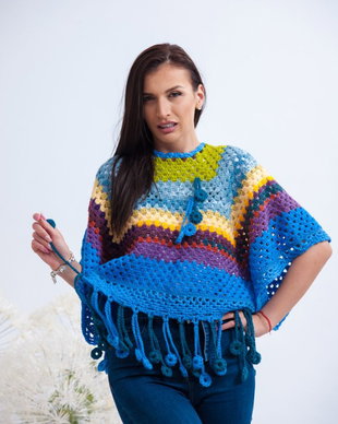 Bluza , poncho pentru zile de primavara si seri de vara