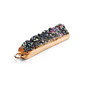 Pandantiv agat titanium druzy - cu  margini electroplacate aur