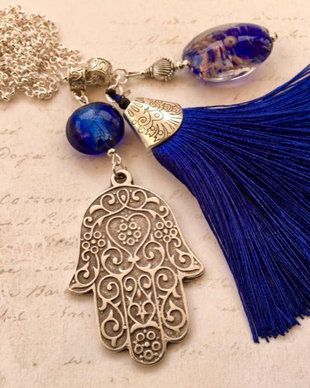 Colier "Happy electric blue"