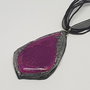 Pandantiv unicat,Pandantiv din agata si polimer clay,Pandantiv handmade.