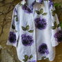 Bluza de in cu dalii mov