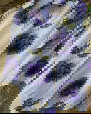 Bluza de in cu dalii mov