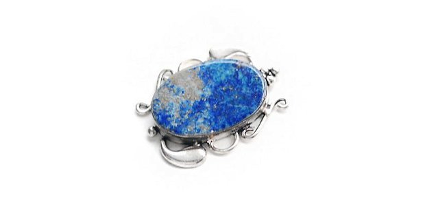 Pandant/link  Lapis Lazuli in rama argintata
