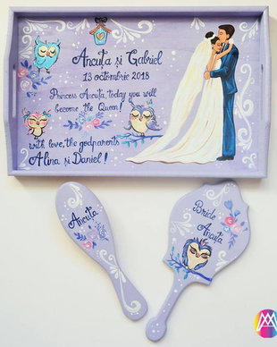 Set pentru Mireasa pictat