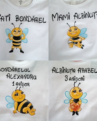Tricouri "Familia Albinutelor" Pictate
