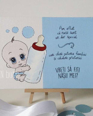 Placuta cadou cerut nasii personalizat pictat manual baietel