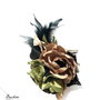 Brosa floare textila/Brosa textila