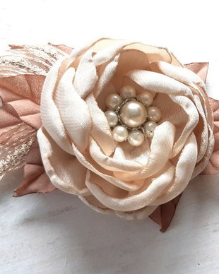 Brosa floare textila/Brosa textila