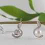 Baza cercei, argint 925 si cubic zirconia (1per)