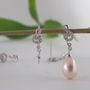 Baza cercei, argint 925 si cubic zirconia (1per)