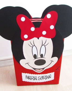 Cutie dar botez Minnie Mouse, cutie bani Minnie, cutie bani botez