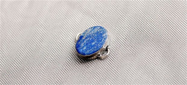Link Lapis Lazuli in rama argintata