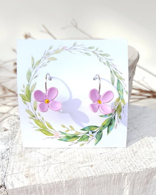 Cercei flori de liliac-lichidare stoc