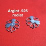 Floare mare stilizata din argint .925 rodiat aprox  21x19x1 mm
