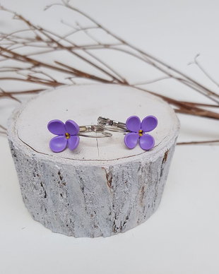Cercei flori de liliac-lichidare stoc