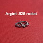 Inchizatoare din argint .925 rodiat aprox 7x15 mm (cu anourile)