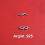 Infinit din argint .925 cu zirconii - link pentru bratara / cercei de aprox 4.5x16 mm (cu anourile)