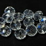 Cristale din sticla, rondelle, 10x8 mm, AB, transparente