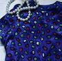 Bluza mătase naturala albastru royal