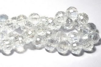 Cristale din sticla, rotunde, 10 mm, electro, transparente