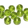Cristale din sticla, rotunde, 10 mm, fatetate, verde olive