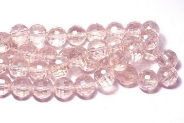 Cristale din sticla, rotunde, 12 mm, electro, roz