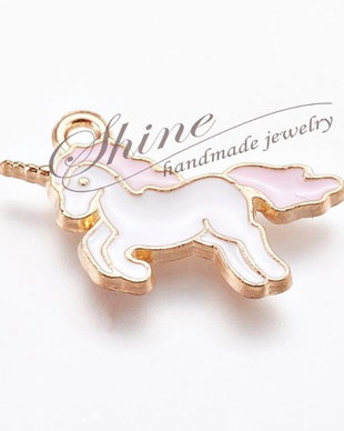 Charm unicorn, 20x15x1.5mm