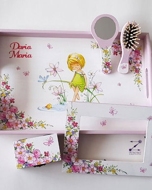 Set mot fetite, set mot cu flori, set pentru taierea motului cu floricele, set roz, set turta