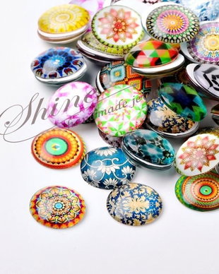 Cabochon mozaic, 14x5mm