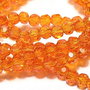 Cristale din sticla, rotunde, 2 mm, AB, rosu orange