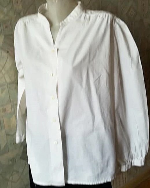 bluza / camasa alba bumbac cu dantela , XL