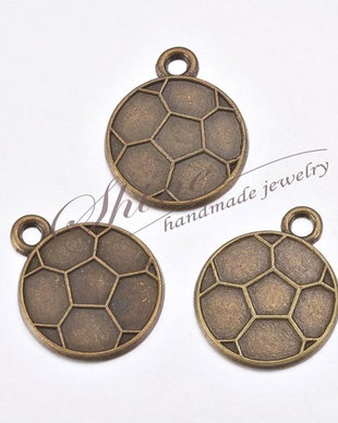 Charm minge de fotbal, bronz antichizat