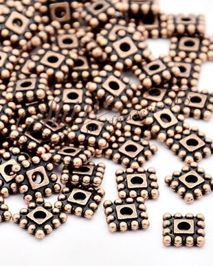 Distantier cupru antichizat, 7x7x2mm
