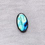 Cabochon Labradorit  oval - [ verde galben albastru ]