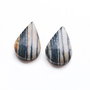 Pereche  cabochoane jasper - lacrimi [ 2 buc ]  -R17