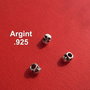 Craniu cu 2 fete din argint .925 antichizat aprox 7x6x5 mm